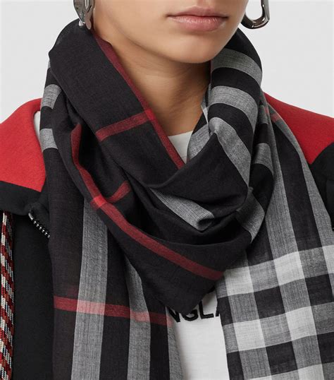 burberry check scarf.